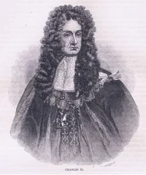 Carlos II (1664), ilustración de la Historia de los Estados Unidos de Cassell publicada por Petter & Galpin c.1890