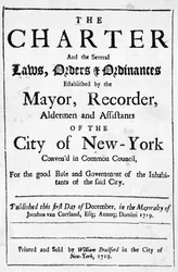 Carta de la Ciudad de Nueva York, 1719