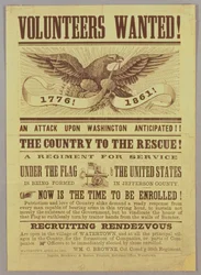 Cartel de reclutamiento de la Guerra Civil, 1861