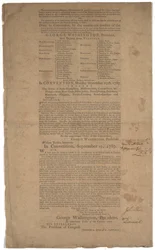 Constitución, primera impresión, impresa por Dunlap & Claypoole, 17-19 de septiembre de 1787