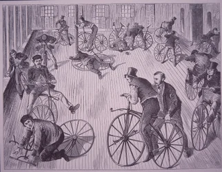 Escuela de ciclismo (velocípedo), Nueva York, EE.UU.