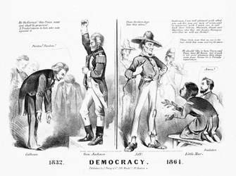 Democracia publicada por Louis Prang & Co. 1864
