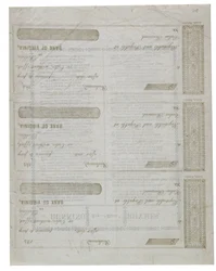 Dixie impreso en el reverso de una hoja de cheques, 1861