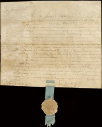 Proclamación engrossada otorgando la Libertad de la Ciudad a John Jay