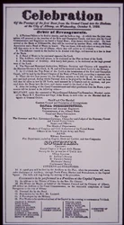 Canal Erie: parte clave del Sistema de Canales del Estado de Nueva York; Anuncio del 8 de octubre de 1823 celebrando su apertura (completado en 1825)