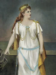 Frau Katherine Klafsky como Isolda, publicado por D. Appleton & Co., Nueva York, impreso por Goupil, 1893