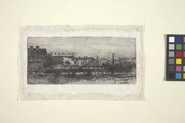 Desde la ventana, Escuela Gysis, Múnich (tinta)