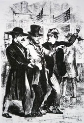 Emborrachando a un votante para influir en su voto en la elección de 1864