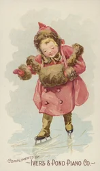 Chica patinando sobre hielo