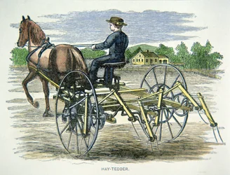 Máquina agrícola Hay-tedder, c.1880