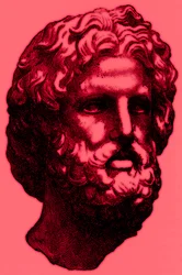 Cabeza de Zeus, ilustración de la Historia de Grecia de Victor Duruy, publicada en 1890