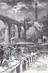 Puente Alto sobre el río Harlem, transportando agua fresca desde el condado de Westchester al depósito de Central Park