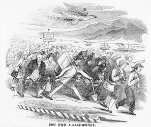 ¡Ho! para California, ilustración del New York Atlas, 14 de enero de 1849