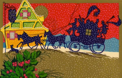 Coche de caballos en Nochebuena