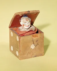 Muñeco sorpresa (cara de payaso), 1870-1900