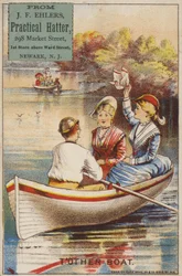Damas en lago de botes