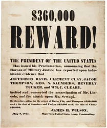 Recompensa por el asesinato de Lincoln, 9 de mayo de 1865