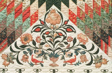 Colcha de patrón Estrella Solitaria, c.1850