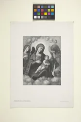 Virgen con el Niño en la Gloria (tinta)