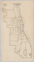 Mapa de Chicago mostrando los límites de los distritos