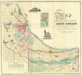 Mapa de South Chicago, 1871