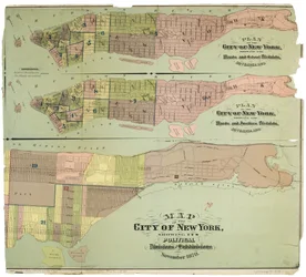 Mapa de la ciudad de Nueva York, mostrando sus divisiones políticas y subdivisiones