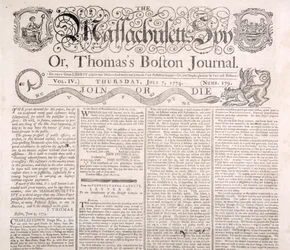 Cabecera del Massachusetts Spy 7 de julio de 1774
