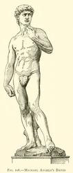 El David de Miguel Ángel (grabado)