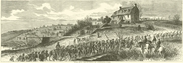 Mine Run, recrossing at Germania Ford, noviembre de 1863