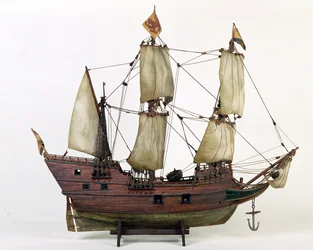 Modelo del Half Moon, barco de Henry Hudson, 1825-1900