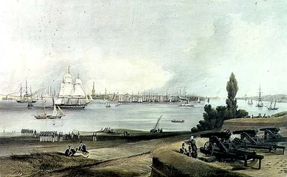 Nueva York desde el ángulo noroeste de Fort Columbus