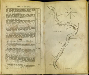 Páginas de The Western Pilot..., por Samuel Cummings, publicado por G. Conclin, Cincinnati, 1847