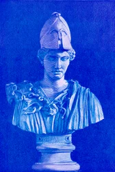 Palas Atenea, ilustración de History of Greece de Victor Duruy, publicado en 1890