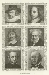 Filósofos, Lord Bacon, Pascal, Descartes, Schopenhauer, John Stuart Mill, Herbert Spencer