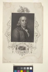 Retrato de Benjamin Franklin (tinta)