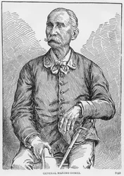 Retrato del General Máximo Gómez (1836-1905) de La Historia de Cuba por Murat Halstead, publicado en 1898