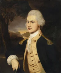 Retrato del mayor John Macpherson, c.1775-85 (óleo sobre lienzo sobre tabla)
