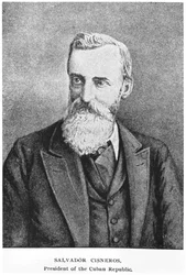 Retrato de Salvador Cisneros Betancourt (1828-1914) de La Historia de Cuba por Murat Halstead, publicado en 1898