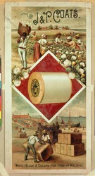 Cartel publicitario de J & P Coats Cotton
