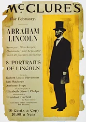 Cartel que anuncia la edición de febrero de la revista McClure