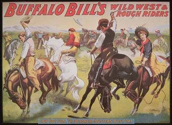 Póster del espectáculo Wild West de Buffalo Bill
