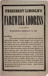 Discurso de despedida del presidente Lincoln a sus antiguos vecinos, Springfield, 12 de febrero de 1861