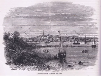 Providence, Rhode Island, ilustración de la Historia de los Estados Unidos de Cassell, publicada por Petter & Galpin c.1890