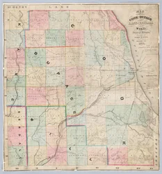 Mapa Rees de los condados de Cook y DuPage