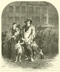 Refugiados del norte de Missouri entrando en St. Louis, septiembre de 1864
