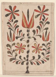 Recompensa de mérito (Belohnung), pintura Fraktur