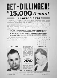 Cartel de recompensa para John Dillinger