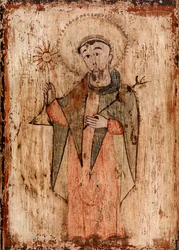 Santo sosteniendo una vela