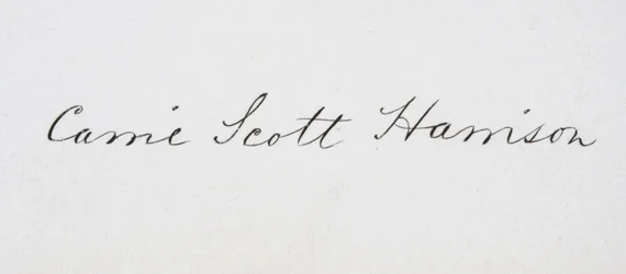 Firma de Caroline Lavinia Scott Harrison