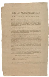 Estado de Massachusetts en Convención, Constitución del Estado, 16 de junio de 1780